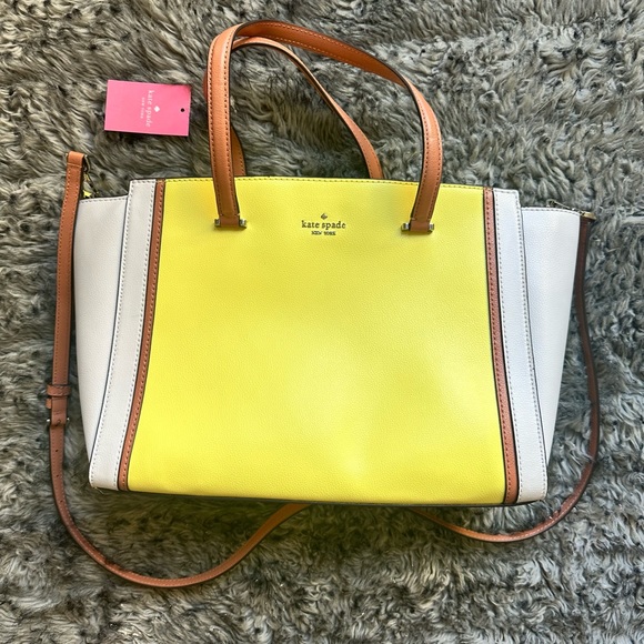 Kate Spade Satchel Bag Limelight Yellow (OBO) - Picture 1 of 3